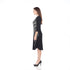 3/4 Sleeve Patched Pleated Dress - DR1024